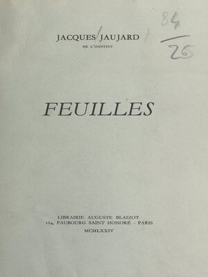 cover image of Feuilles